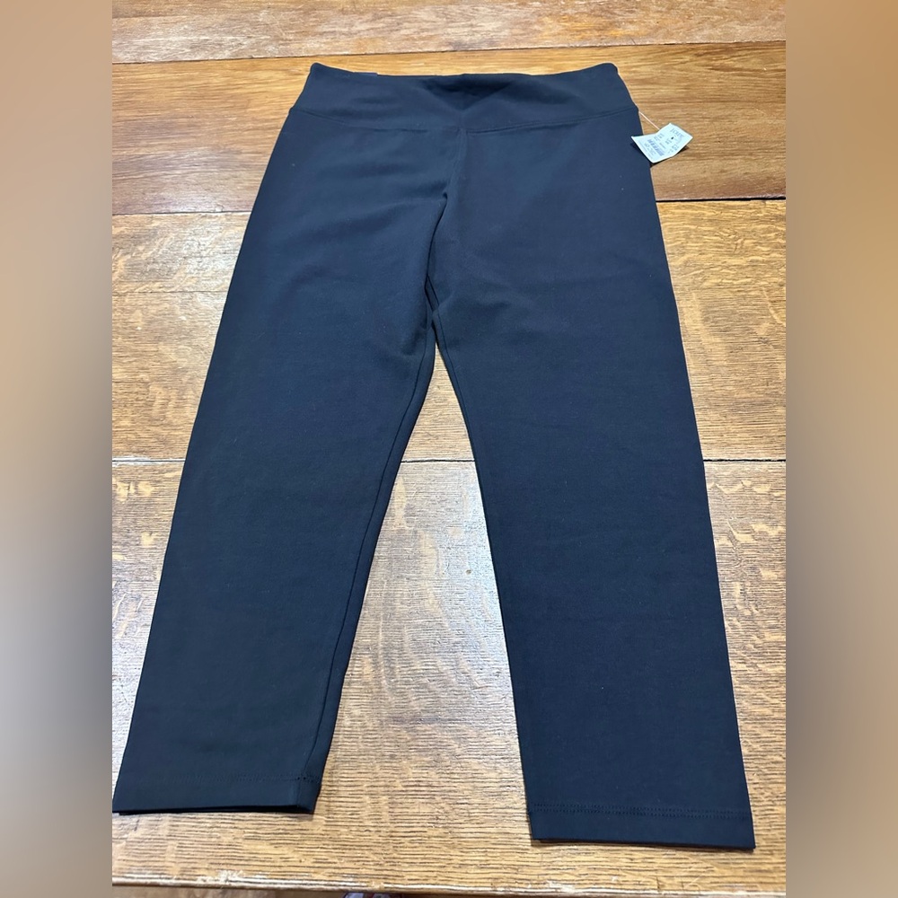 J. Crew Classic NWT‎ black cropped Leggings sz large